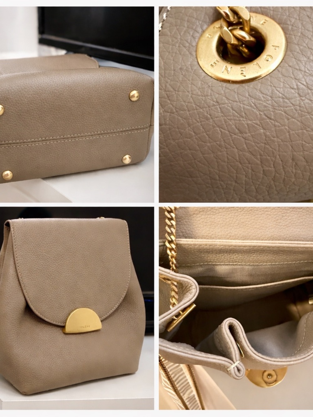 Polène Gray Leather Bag
Excellent Condition | Shiny Hardware | Minimal Wear